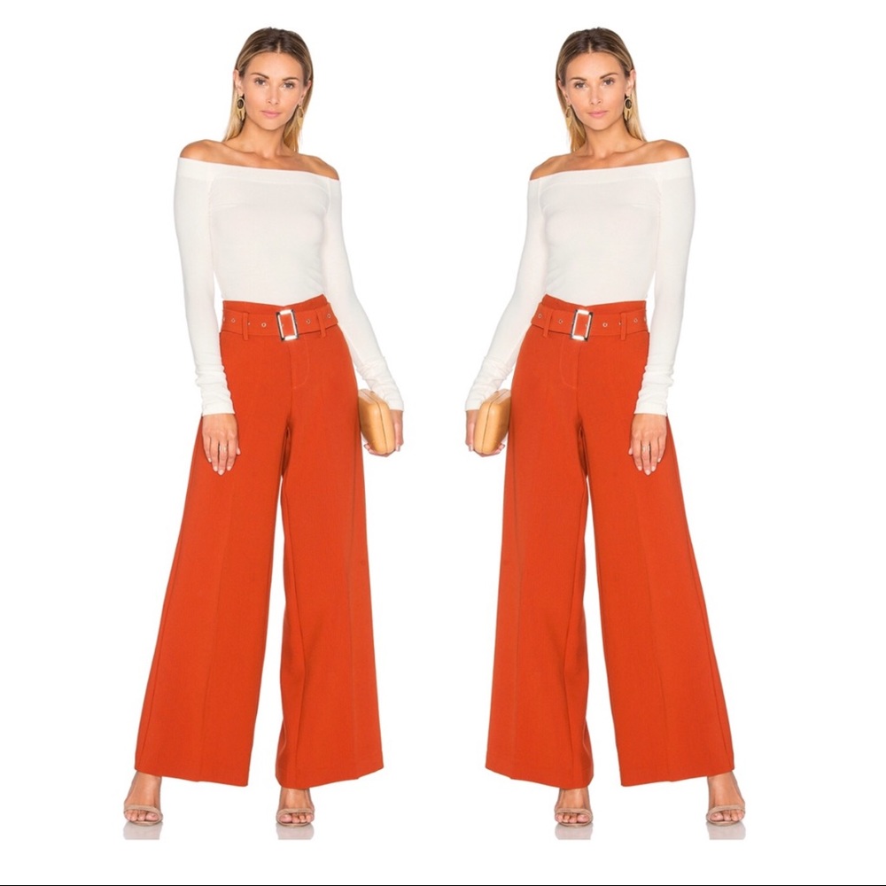 Burnt orange high waisted pant